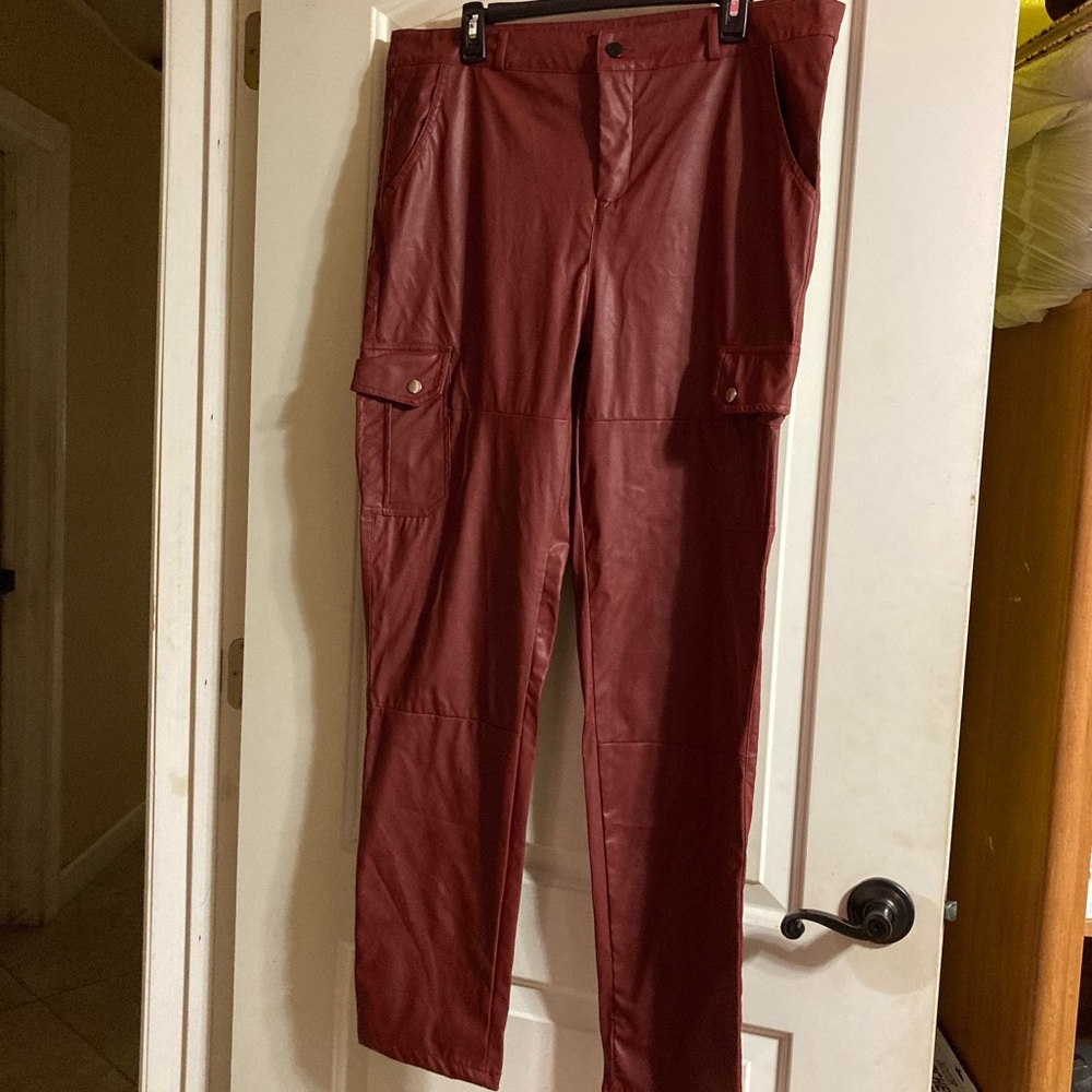 Faux Leather Pants